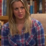 Penny’s blue and red plaid shirt on The Big Bang Theory