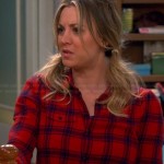 Penny’s red and navy checked shirt on The Big Bang Theory