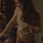 Rachel’s beige polka dot sweater on Glee