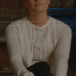 Rachel’s white bow front blouse on Glee