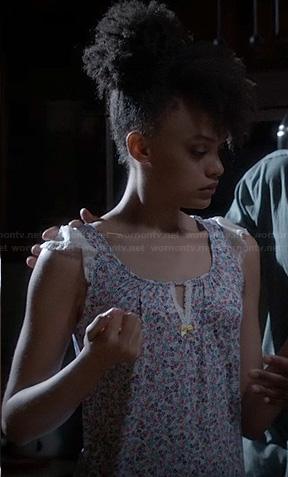 Remy's floral keyhole nightgown on Ravenswood