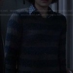 Remy’s brown striped sweater and polka dot shirt on Ravenswood