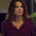 Robin’s purple blouse with pockets on How I Met Your Mother