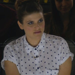 Sadie’s polka dot tie front shirt on Awkward