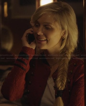 Scarlett’s red lace military jacket on Nashville