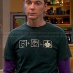 Sheldon’s Green Lantern Equation Shirt on The Big Bang Theory