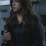 Skye’s grey and blue gingham check flannel shirt on Agents of SHIELD