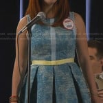 Tamara’s blue tweed fit and flare dress on Awkward