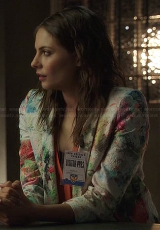 Thea’s floral blazer on Arrow