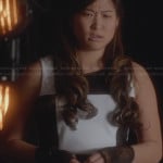 Tina’s black and white checkerboard dress on Glee