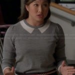 Tina’s grey sweater with white collar on Glee