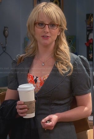 Bernadette's grey short sleeved blazer on The Big Bang Theory