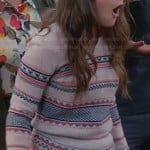 Betsey’s cream fair isle sweater on The Mindy Project