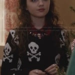 Dorrit’s black skull sweater on The Carrie Diaries