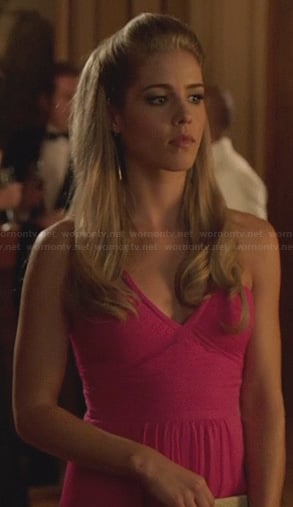 Felicity's pink gown on Arrow