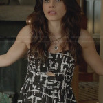 Freya’s black and white brush stroke print dress on Witches of East End