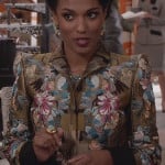 Larissa’s gold embroidered jacket on The Carrie Diaries