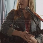 Maddie’s denim zig zag embroidered jacket on Nashville