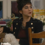 Mandy’s black military coat on Last Man Standing