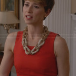 Margaux’s red fit and flare dress on Revenge