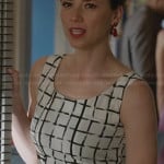 Margaux’s white grid/check print dress on Revenge