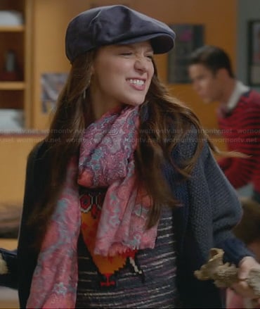 Marley’s owl sweater and paisley scarf on Glee