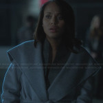 Olivia’s grey shawl collar coat on Scandal