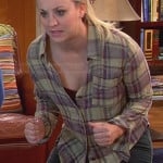 Penny’s yellow and purple plaid shirt on The Big Bang Theory