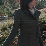 Regina’s grey wool trench coat on Once Upon a Time