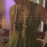 Scarlett’s green tie front dress on Nashville