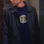 Sheldon’s navy blue “73” T-Shirt on The Big Bang Theory