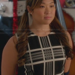 Tina’s black and white checkered dress on Glee