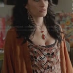 Wendy’s orange crochet tank top on Witches of East End