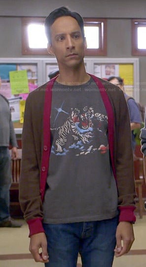 Abed's grey tiger shirt on Community