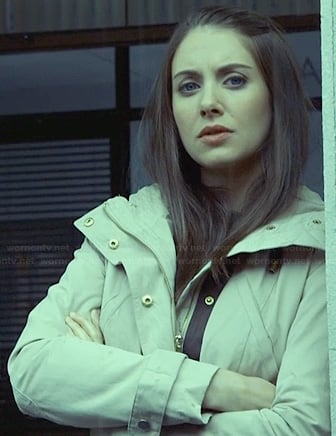 Annie’s cream hooded parka on Community