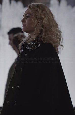 Carrie’s black embellished cape on The Carrie Diaries