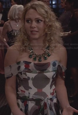 Carrie's polka dot gown on The Carrie Diaries