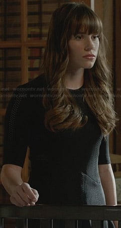 Charlotte’s black half-sleeve fit and flare dress on Revenge