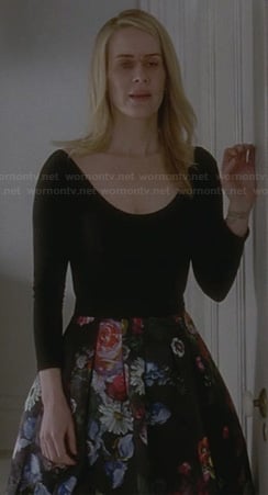 Cordelia's black floral skirt on American Horror Story