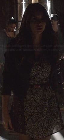 Elena's mixed floral print dress on The Vampire Diaries