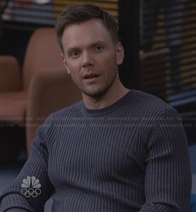 Jeff's grey ribbed sweater on Community