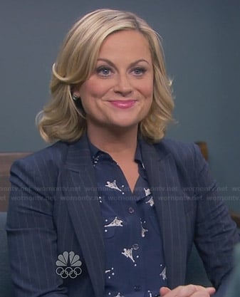 Leslie's blue Eiffel Tower blouse on Parks and Recreation