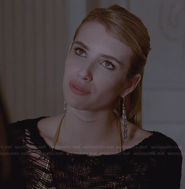 Madison's black torn cropped sweater on American Horror Story