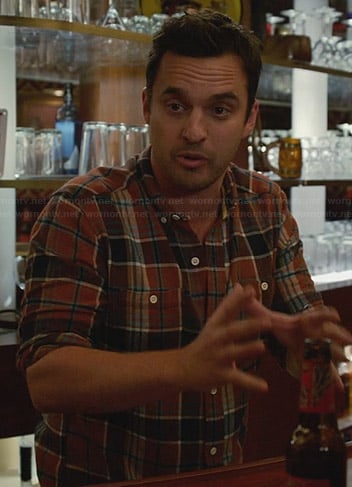 Nick’s orange plaid shirt on New Girl