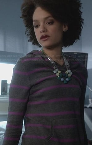 Remy’s pink striped hoodie on Ravenswood