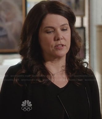 Sarah’s black zip jacket on Parenthood