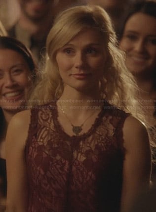 Scarlett's burgundy lace dress on Nashville