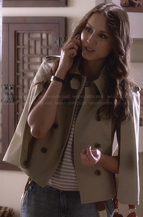Spencer’s caped trench coat on Pretty Little Liars