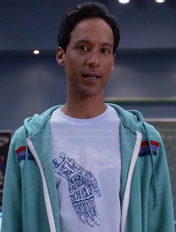 Abed's mechanical hand tshirt on Community