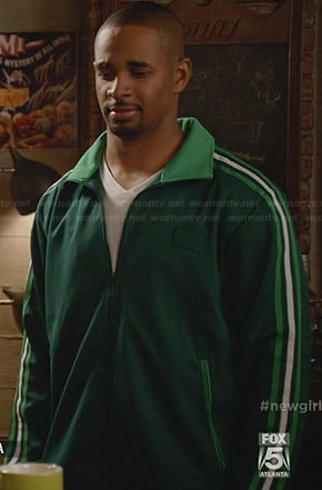 Coach's green track jacket on New Girl